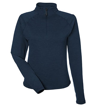 131B6 - Ladies Fairway Marbled Jersey Quarter-Zip Pullover