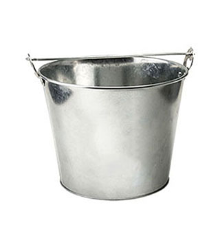 5 Qt Galvanized Ice Bucket w/Bottle Opener