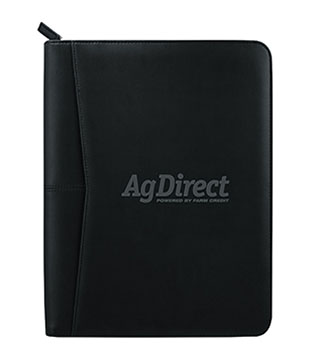 FC1-042 - AgDirect Zippered Padfolio - Black