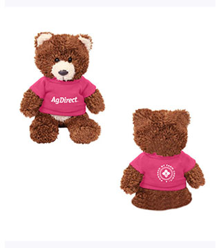 FC2-016 - AgDirect Plush Teddy Bear- Brown/Pink