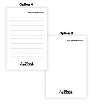 FCP-V002 - AgDirect Customizable 4"x6" Adhesive Notepad