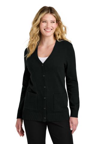 Ladies Easy Care Button-Up Cardigan Sweater