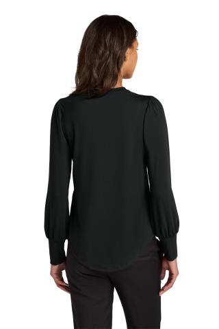 Ladies Stretch Jersey Long Sleeve Blouson Top