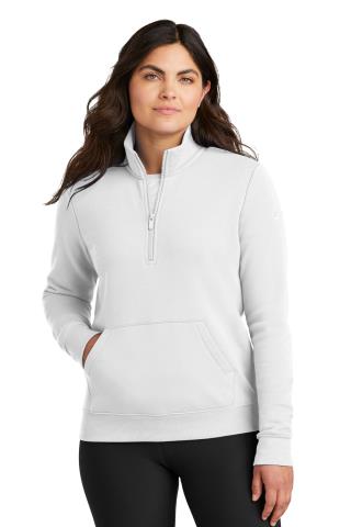 Ladies Club Fleece Sleeve Swoosh 1/2-Zip